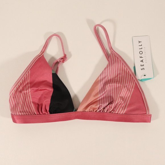 NWT Seafolly Modern Art Fixed Tri Bikini Top